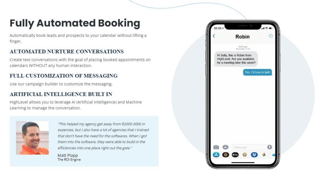sms automation booking